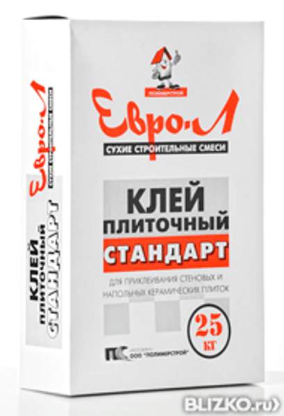 Клей плиточный СТАНДАРТ "ЕВРО-Л"