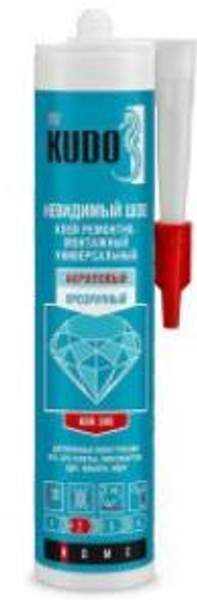 Клей ремонтно-монтажный KUDO KBK-300 Невидимый шов универсальный акриловый прозрачный 280 мл, шт