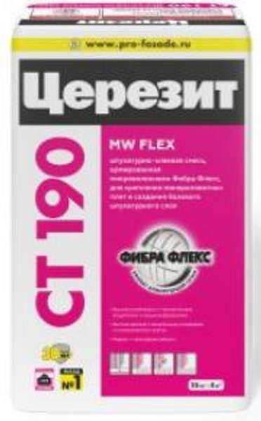 Клей Церезит CT 190 для минераловатных плит и создания армирующего слоя 25 кг, шт