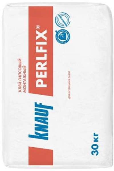 КНАУФ Перлфикс клей гипсовый монтажный (30кг) / KNAUF Perlfix клей гипсовый монтажный (30кг)