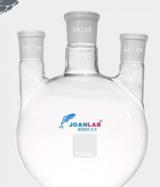 Колба трёхгорлая плоскодонная 10000мл со шлифом 29/32-45/40-29/32