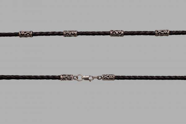 Колье кожа Арт. КЕ-3-1232 Ч