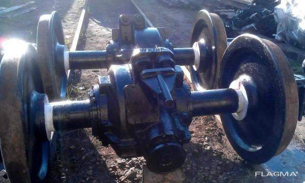 Колесная пара с редуктором на тепловоз ТГК-2, освидетельствованная.