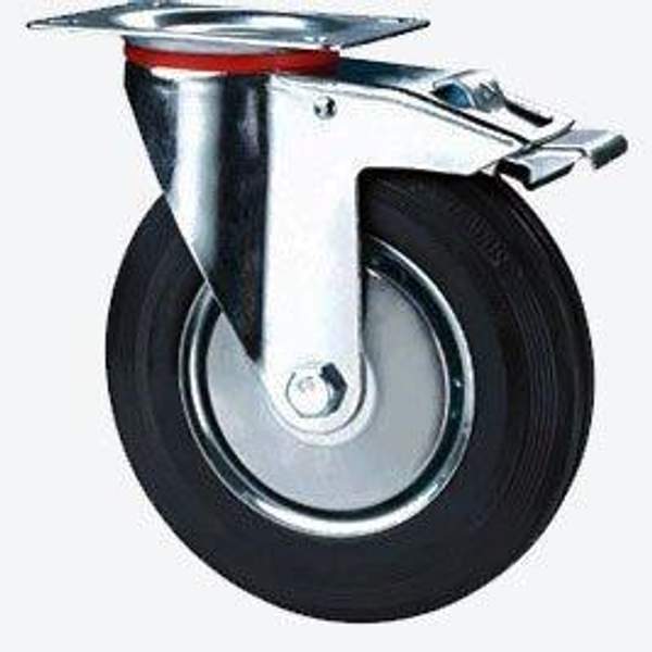 Колесо промышленное поворотное с тормозом 100мм (SCB42)