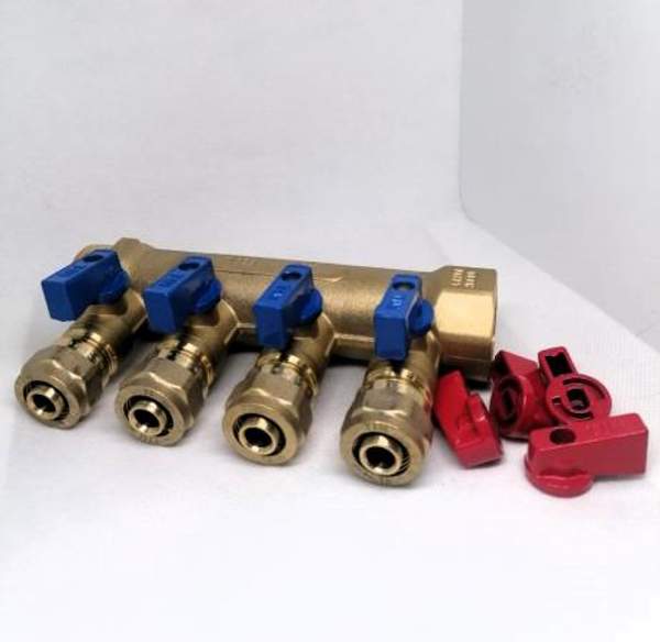 Коллектор с шаровыми кранами1" х 16 ц- 4 вых. 200-1(4)-16