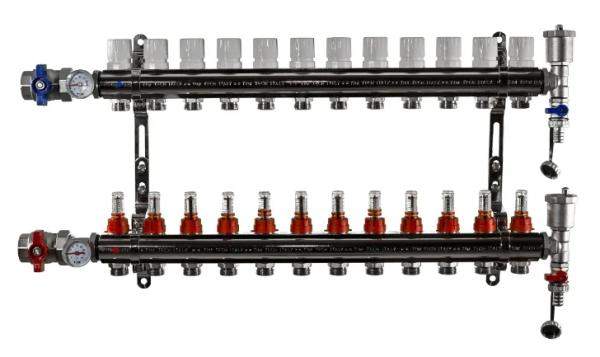 Коллекторная группа 1", 12 ходов латунный корпус TIM KA012