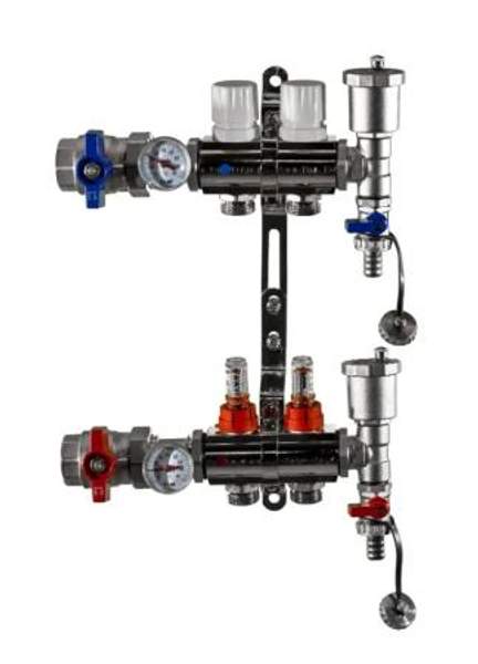 Коллекторная группа 1", 2 хода латунный корпус TIM KA002