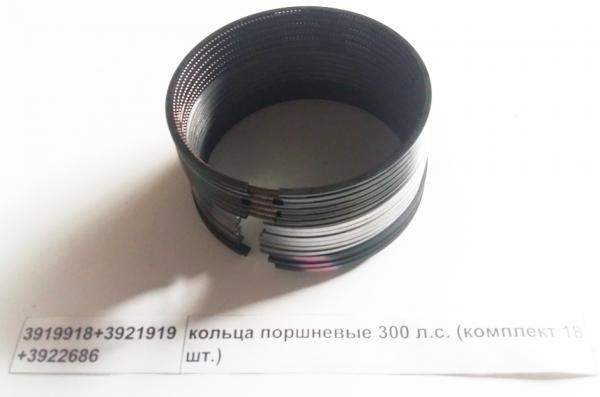 Кольца поршневые 3922686+3919918+3921919 300 л.с. (комплект 18 шт.) (DONG FENG)