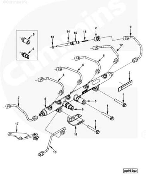 Кольцо уплотнительное коннектора форсунки Cummins 4062328 3972753 3947540