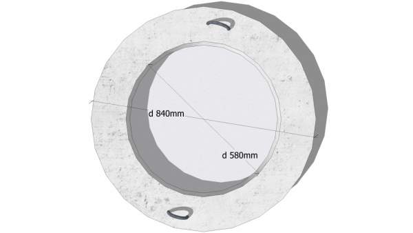 Кольцо железобетонное опорное КО-6