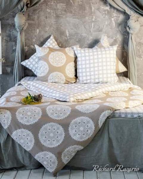 Комплект постельного белья, Италия, Pizzo латте/ 2х спальный, поплин