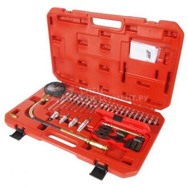 Компрессометр для дизельных двигателей с набором адаптеров (37ед)