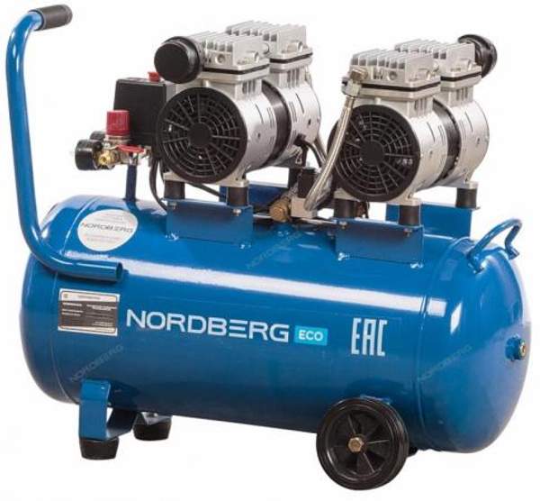 Компрессор безмасляный 220В, ресив. 50л, 210л/мин