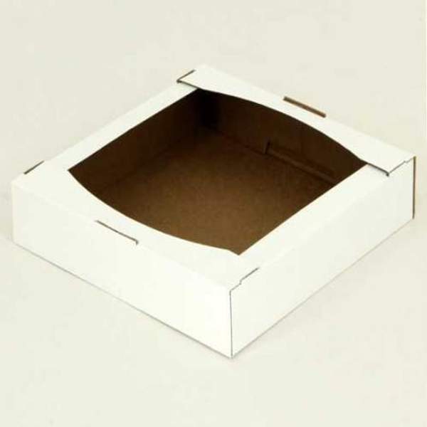 Кондитерский лоток "телевизор" 200х200х50 мм, Т-11 белый/бурый