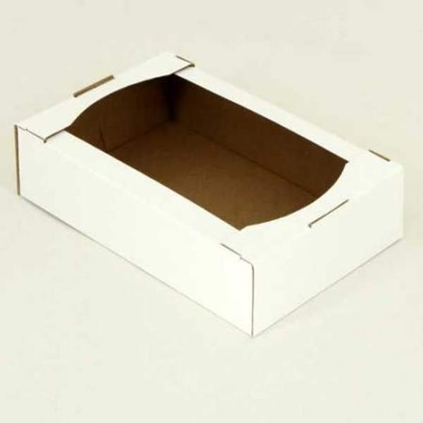 Кондитерский лоток "телевизор" 240х150х60 мм, Т-11 белый/бурый