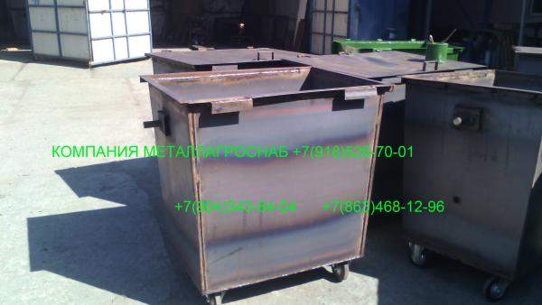 Контейнер 1, 1 м3 для мусора ТБО, купить в Ростове-на-Дону, Краснодаре, Ставрополе, Воронеже