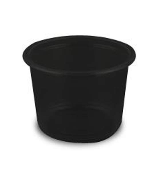 Контейнер черный суповой с крышкой К-115 0,5л 50/500