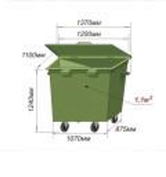 Контейнер для мусора металлический 1,1 м3