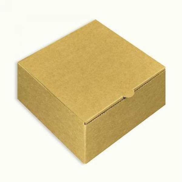 Коробка для капкейков, без вставки, бурая, 160х160х100 мм