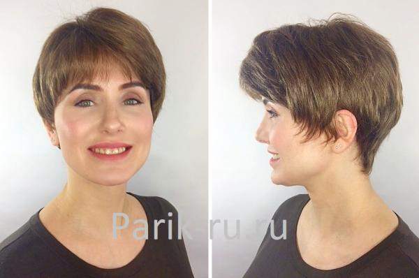 Короткий парик из натуральных волос 21536 Mono