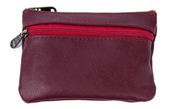 Кошелек-ключница мужской, на застежке молнии, с полнительным внешним отделением на застежке молнии, из