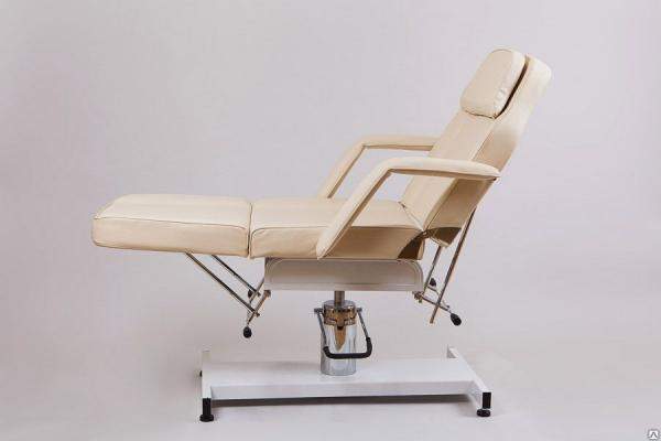 Косметологическое кресло SD-3668 белый, слоновая кость, светло-коричневый