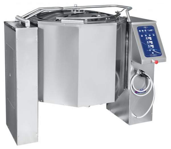 Котел пищеварочный опрокидывающийся КПЭМ-250-ОМ2 с миксером и сливным краном