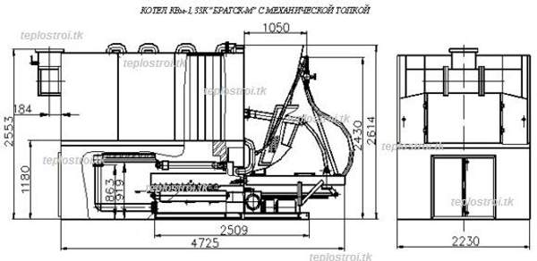 Котел водогрейный КВм-1,33 (Братск-М)