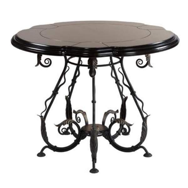 Кованый обеденный стол Аделаида 5 Орех Шоколад Амбер