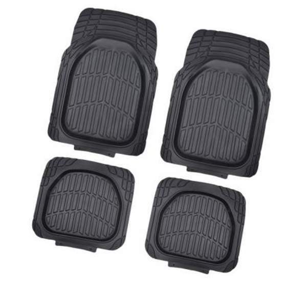 Коврик салона Rain-6 ванночка полиуретан SKYWAY черный 3 предмета п:76*54см, з:141*47см