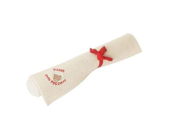 Коврик "СКРУТКА" 150х50см белый с вышивкой (арт.311300)