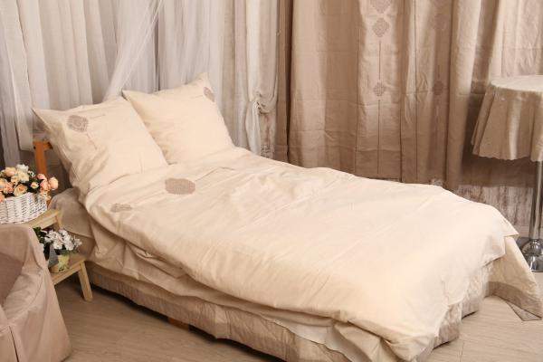 КПБ ЛЁН - Кострома с вышивкой | 2 спальный