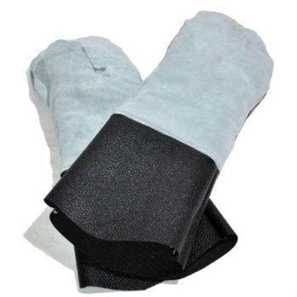 Краги спилковые комбинированные