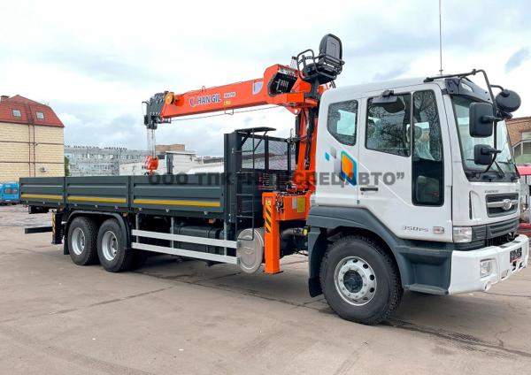 Кран-манипулятор Daewoo Novus CL8CF с КМУ Hangil HGC-756 (п.м 31 т)