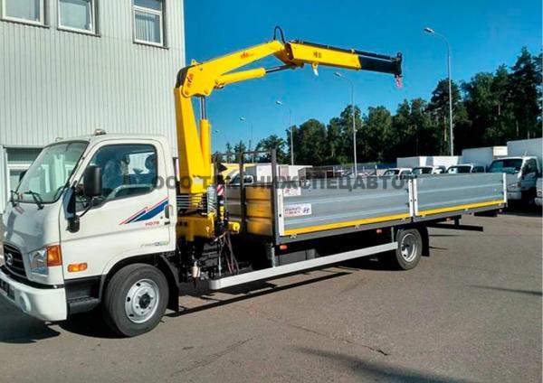Кран-манипулятор Hyundai HD 78 с КМУ Hyva 60