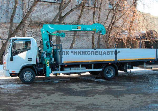 Кран-манипулятор JAC N90-LS с КМУ HKTC HLC-3014 (9т)
