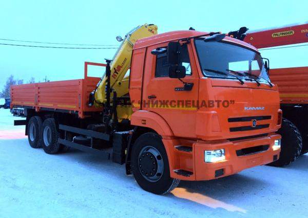 Кран-манипулятор Камаз 65115 с КМУ Hyva 150