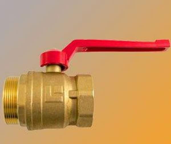 Кран шаровый латунь 11б27п1 муфта, рычаг Ду20 Ру16