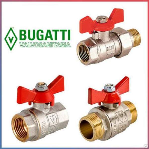 Кран шаровый латунный Bugatti