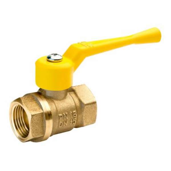 Кран шаровый латунный газ 11б27п Ду20 Ру16 (ЗАО "САЗ")