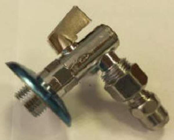 Кран угловой шаровый мини 1/2х10