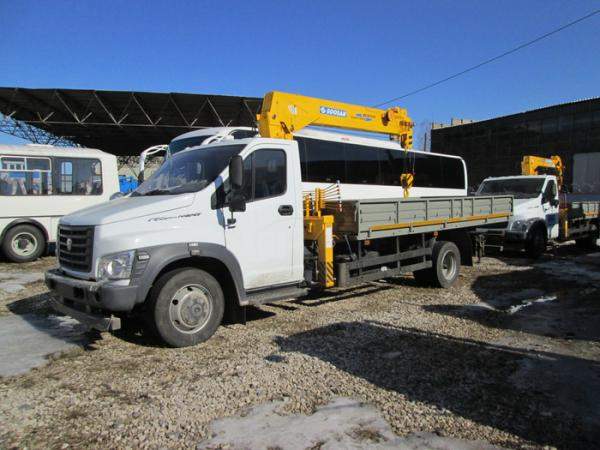 Крано-манипуляторные установки ГАЗОН NEXT (C41R33) + Soosan SCS335 Нижнее управление + доп. Опоры