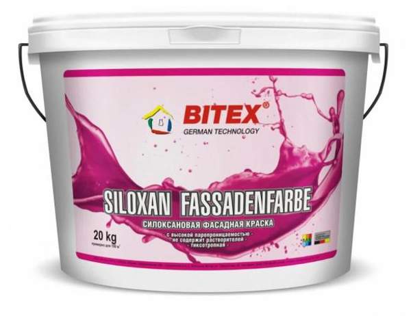 Краска фасадная 20 кг Siloxan Fassadenfarbe Base1 Bitex