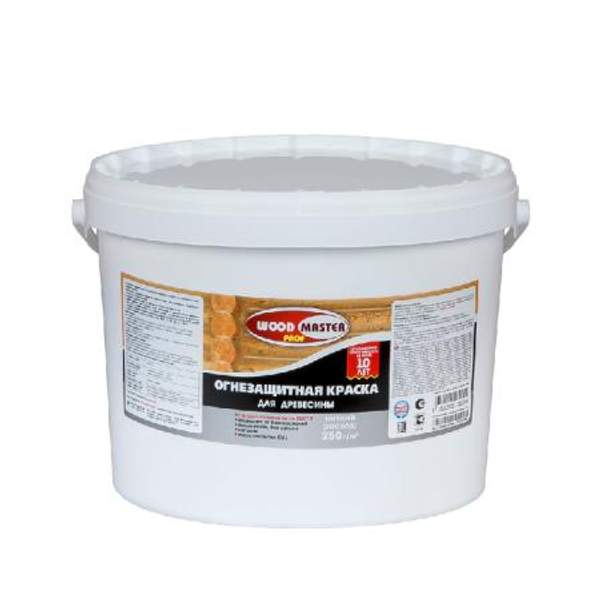 Краска ВД белая огнезащитная для деревянных поверхностей Пирекс 12 кг