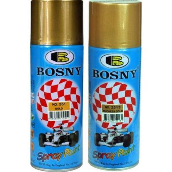 Краска золотая BOSNY 520мл, 300гр, аэрозольная