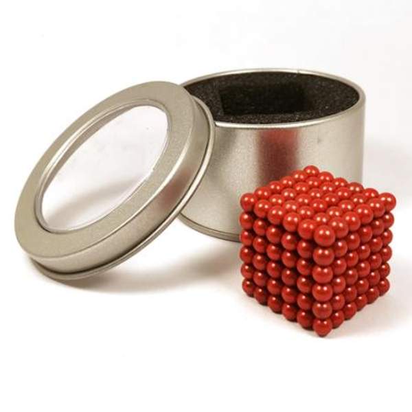 Красный неокуб - 216 шариков диаметром 5 мм.