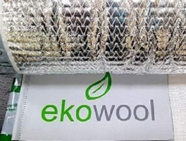 Кремнеземный огнеупорный мат прошитый с фольгой (фольгированной тканью) ЭКОВУЛ F1-4 мм)