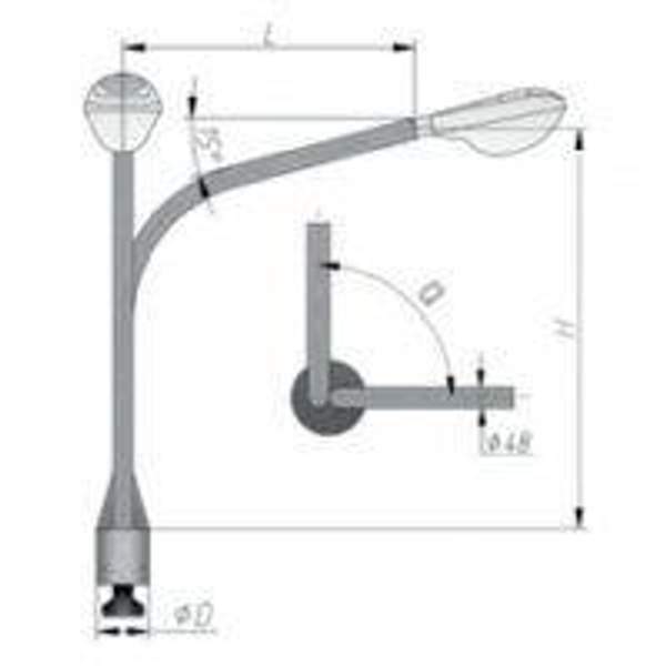 Кронштейн консольный К2К 0,5-0,5-108 (133)