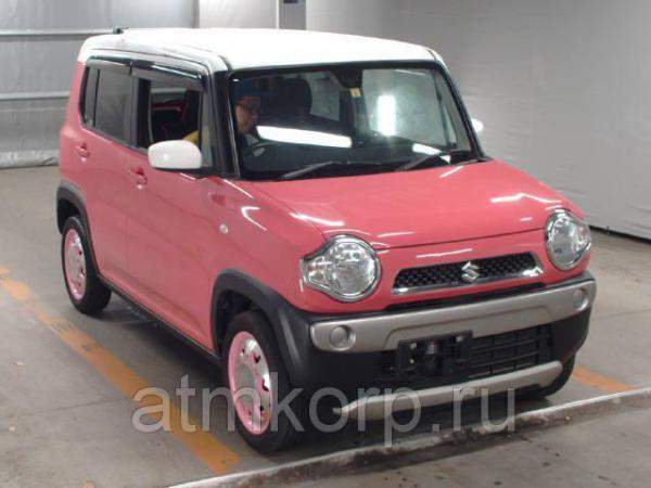 Кроссовер класса компакт SUZUKI HUSTLER кузов MR31S гв 2014 пробег 33 тыс км цвет розовый белый