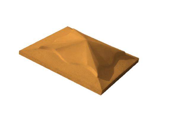 Крышки на забор бетонные 450х450 (персиковая)